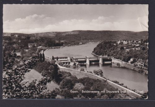 Ansichtskarte Essen Baldeneysee Stauwerk Villa Hügel NRW nach Zollhaus Nassau