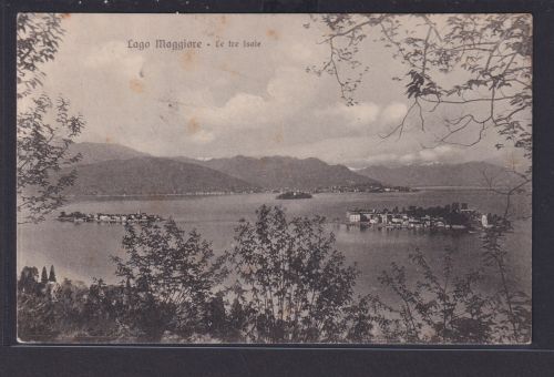 Ansichtskarte Lago Maggiore See Drei Inseln Berge Landschaft nach Grindelwald