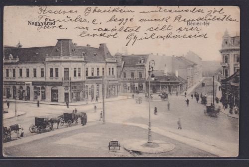 Ansichtskarte Nagyvarad Oradea Großwardein Rumänien Stadtplatz Geschäfte