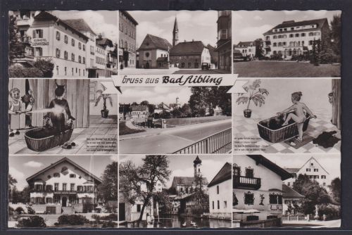 Ansichtskarte Bad Aibling Kurhotel Ludwigsbad Stadtansichten Bayern nach Berlin