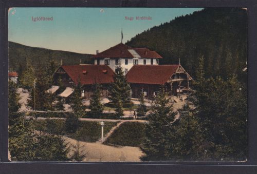 Ansichtskarte Iglofüred Slowakei Badehaus Landschaft Bäume