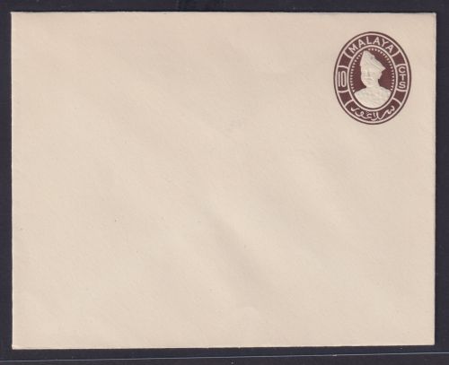 British Malaya Ganzsache Umschlag U 10 cts braun postal stationery cover