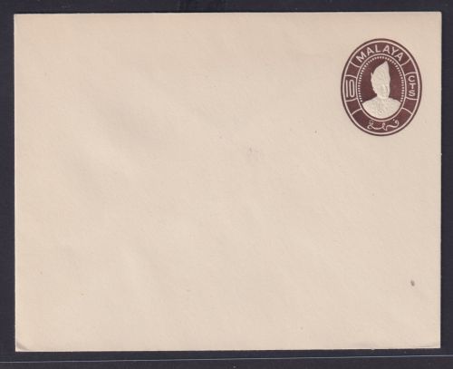 British Malaya Ganzsache Umschlag U 10 cts braun postal stationery cover