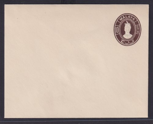 British Malaya Ganzsache Umschlag U 10 cts braun postal stationery cover