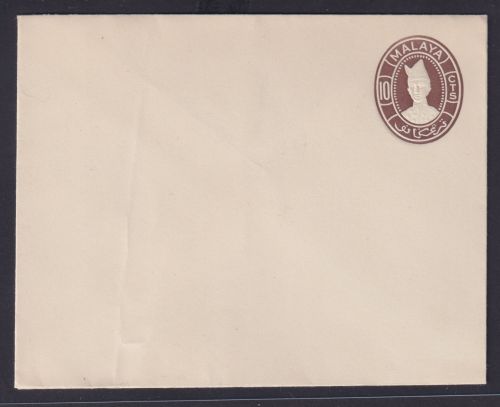 British Malaya Ganzsache Umschlag U 10 cts braun postal stationery cover