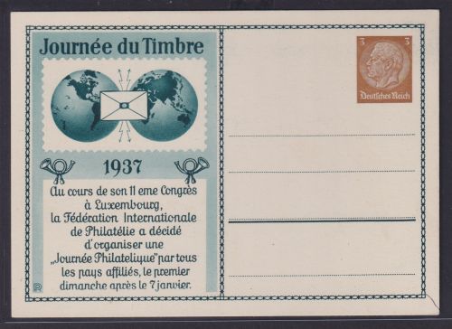 Deutsches Reich Brief Privatganzsache Philatelie St Hindenburg