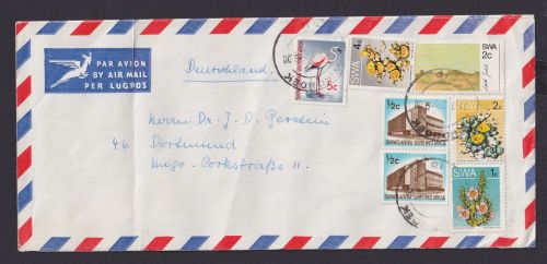 Afrika Südafrika Brief MIF Flora & Fauna Windhoek Dortmund Vögel Pflanzen