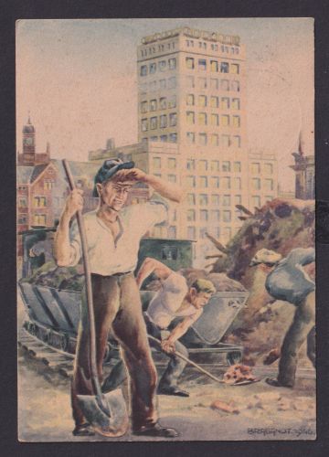Leipzig Sachsen 1 Leipziger Friedensmesse tolle Künstler Anlasskarte SST 1947