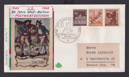 Berlin Brief 20 Jahre Berliner Postwertzeichen Philatelie Ausstellung Der Brief
