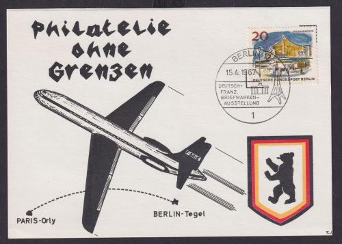 Flugpost Air Mail Berlin Philatelie ohne Grenzen Dt. Französiche Briefmarkken