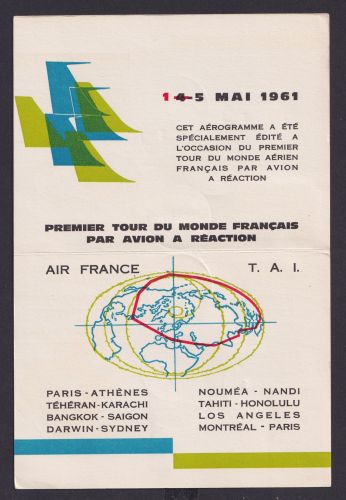Flugpost Frankreich Französisch Polynesien Kolonien Brief tolle Klappkarte