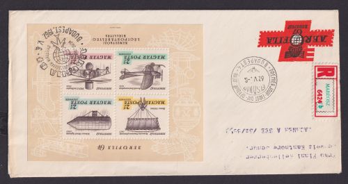 Flugpost Ungarn R Brief Block 57 A Luftpostmarken Ausstellung Air Fila nach