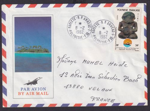 Frankreich Französisch Polynesien Brief exotischer Beleg