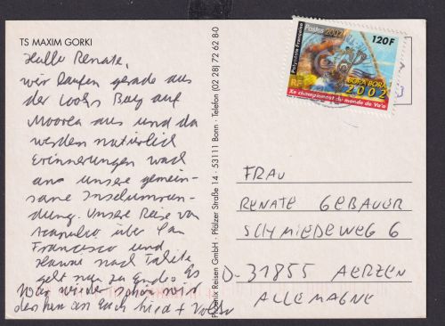 Frankreich Französisch Polynesien Brief exotischer Beleg oder Karte