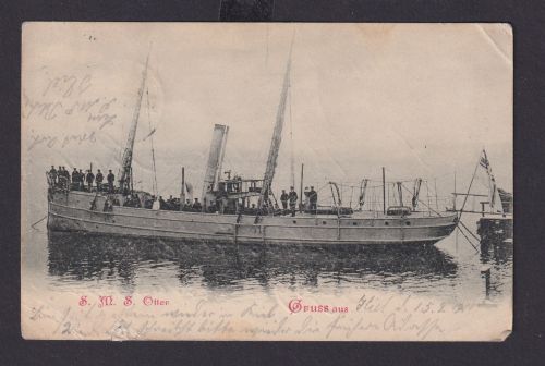 Ansichtskarte Kiel Schiff MS Otten Schleswig Holstein nach Breslau Schlesien