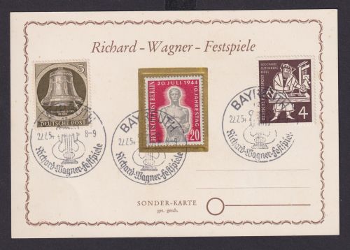 Berlin Bund attr. Sonderkarte Musik Theater Richard Wagner Festspiele Bayreuth