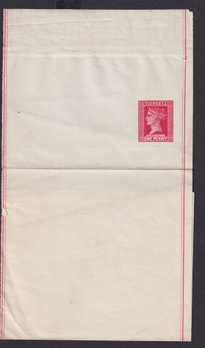 Australien Australia Victoria Ganzsache Queen Victoria Streifband 1 Pence
