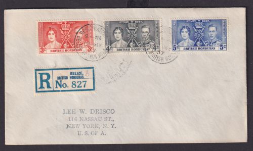 Briefmarken Britische Kolonien British Honduras König Georg Elisabeth Krönung