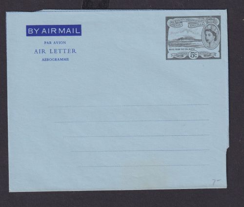 Flugpost airmail Saint Christopher Nevis Anguilla St. Kitts Aerogramm 5 c.