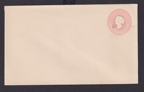 Karibik Barbados Ganzsache Cover Queen Victoria One Penny