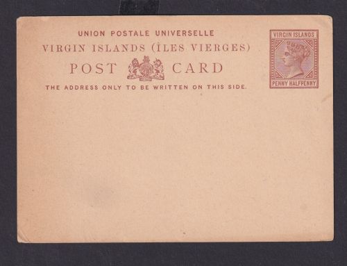 Virgin Islands Ganzsache Queen Victoria 1/2p postal stationery