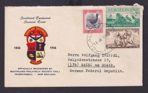 Neuseeland Brief Auckland Mainz MIF Tiere