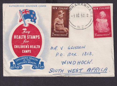 Neuseeland Brief MIF 319-320 Gesundheit Destination Kaiwharawhara nach Windhook