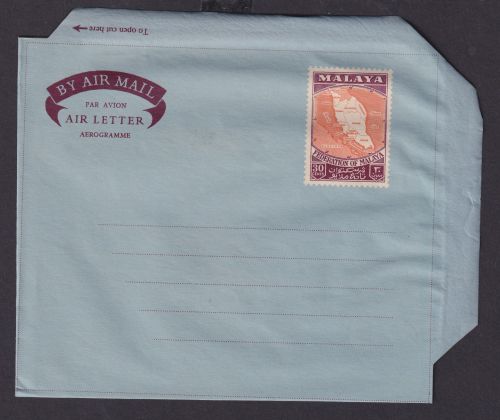 Flugpost British Malaya Malaysia Ganzsache Aerogramm 30 cts postal stationery
