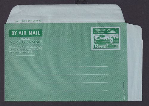 Flugpost Pakistan Ganzsache Aerogramm postal stationery cover 13 pasia