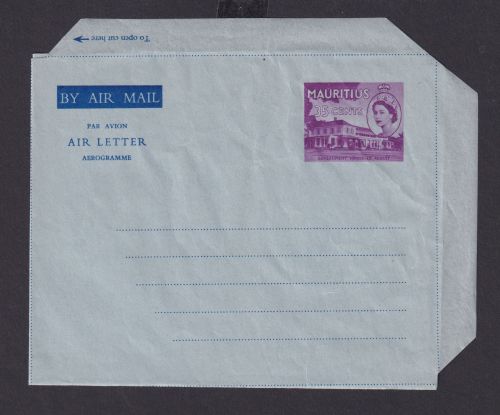 Mauritius Brief Ganzsache Aerogramm Air Letter 35 cents Queen Elisabeth