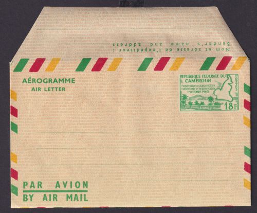 Afrika Kamerun Africa Cameroon Ganzsache Flugpost airmal aerogramm 18 F 1962