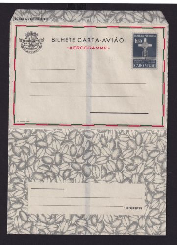 Cabo Verde Kap Verde Afrika Africa Ganzsache Aerogramm 1,60 $ Portugal Kolonie