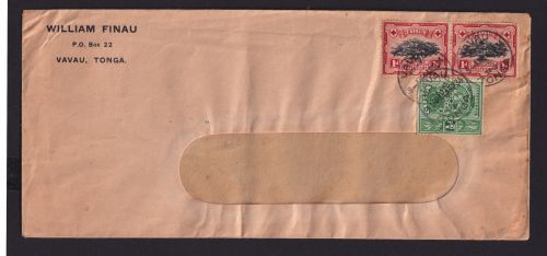 Tonga Ozeanien Südpazifik Brief ab Vavau nach Nukualofa Nuku'alofa 1934