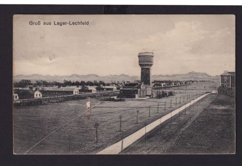 Ansichtskarte Militaria Lager Lechfeld Bayern Verlag Denzel Schwabmünchen