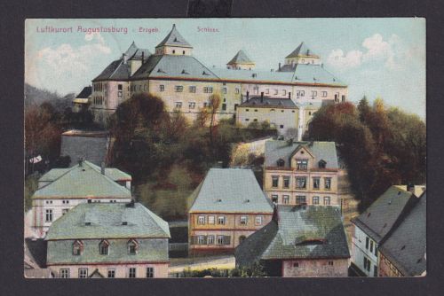 Ansichtskarte Augustusburg Sachsen Erzgebirge 22.07.1908 Verlag G. Friedrich