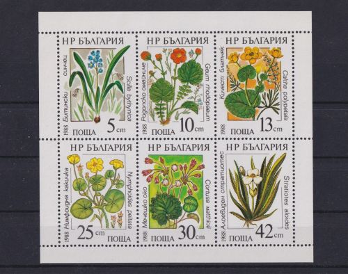 Bulgarien Kleinbogen Wasserpflanzen 3628-2633 Luxus postfrisch MNH 1988