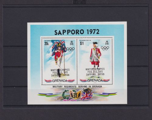 Grenada Übersee Block Briefmarken Olymische Winterspiele Sapporo 1972 Luxus