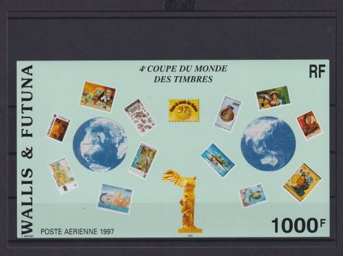 Wallis et Futuna Übersee Block Briefmarken Coupe du Monde des Timbres 1997 Luxus