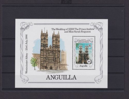 Karibische Inseln Anguilla Hochzeit Prinz Andrew Block 70 Luxus postfrisch MNH