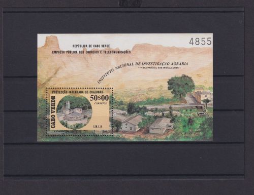 Kap Verde Übersee Block Briefmarken National Institiut für Agrarforschung Luxus