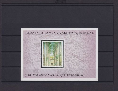 Tansania Übersee Block Briefmarken Botanische Gärten der Welt Luxus postfrisch