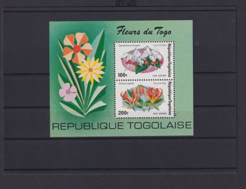 Togo Übersee Block Briefmarken Pflanzen Blumen aus Togo Luxus postfrisch