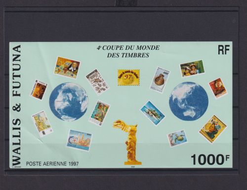 Wallis et Futuna Übersee Block Briefmarken Coupe du Monde des Timbres 1997 Luxus