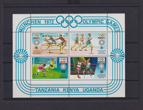 Kenia Uganda Tansania Übersee Block Briefmarken Olymische Spiele München 1972
