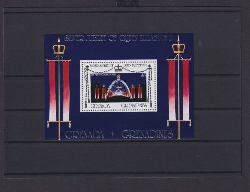 Grenada Übersee Block Briefmarken Silver Jubilee Elisabeht II Luxus postfrisch
