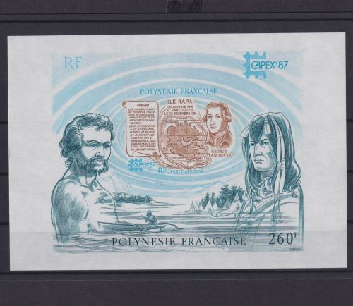 Flugpost Frankreich Französisch Polynesien Kolonien Block 13 Capex Briefmarken