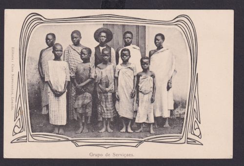 Ansichtkarte Afrika Angola Portugal Kolonien Jugendstil Personal Service