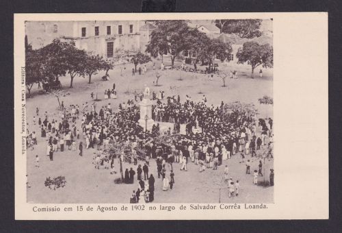 Ansichtkarte Afrika Angola Portugal Kolonien Loanda Hauptstadt DenkmalEinweihung