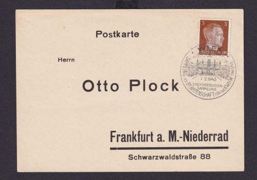 Deutsches Reich Drittes Reich Karte Propaganda SST Wien Sammlung d Beamtenschaft