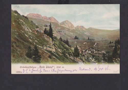 Ansichtskarte Neuhaus bei Schliersee Bayern Unterkunftshaus Rote Wand Gebirge